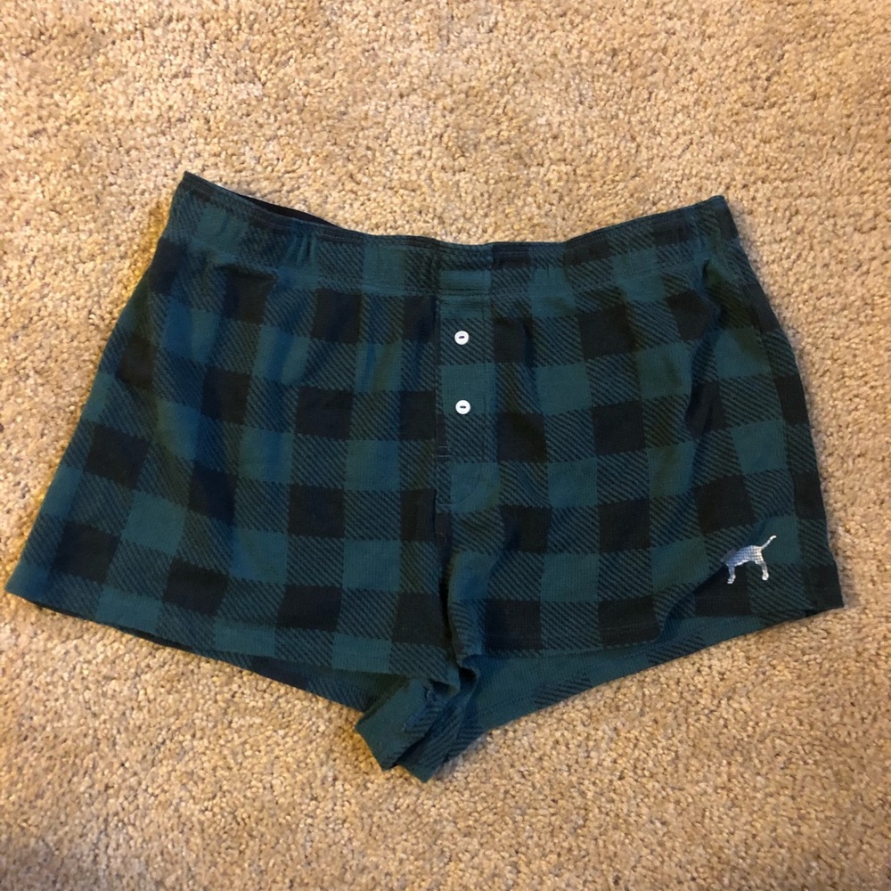 Victoria’s Secret Pink plaid pajama shorts